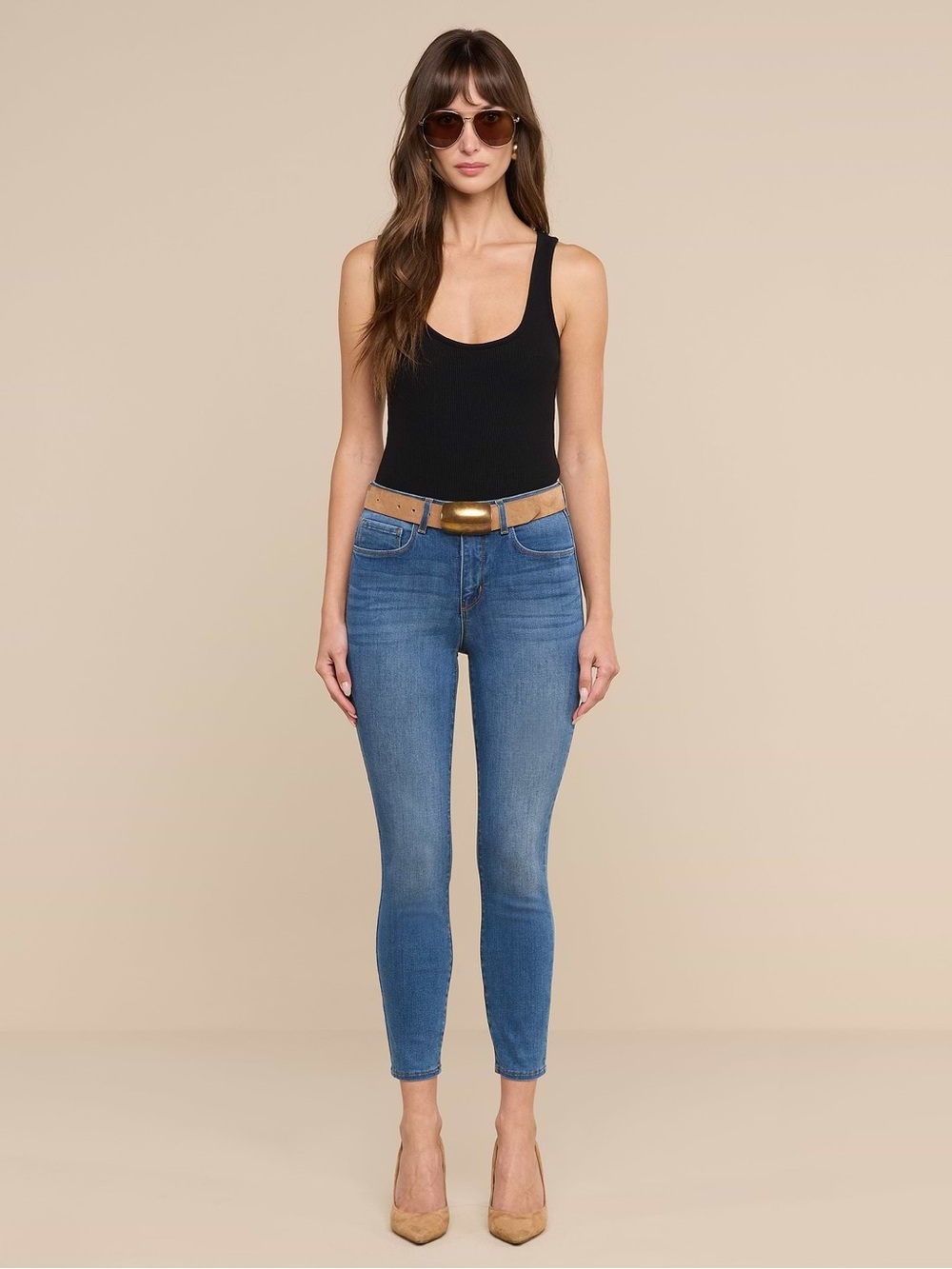L'AGENCE‎ Margot High-Rise Skinny Jeans in Camden Blue wash size 24